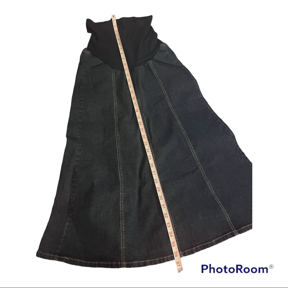 Motherhood Maternity A Line Jean Skirt Dark Washed denim sz Medium